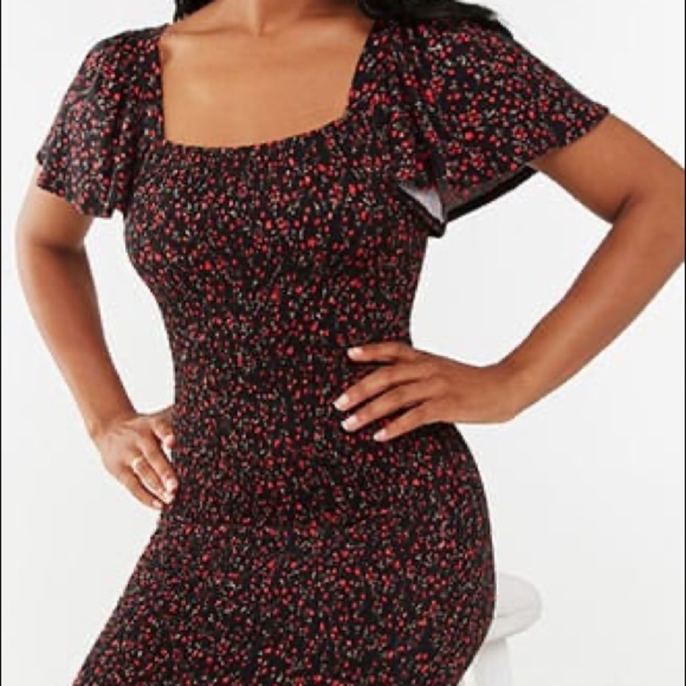 Floral Smocked Bodycon Dress